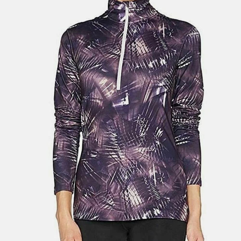 Nike Women's Long Sleeve Top in Purple Print Sz S
